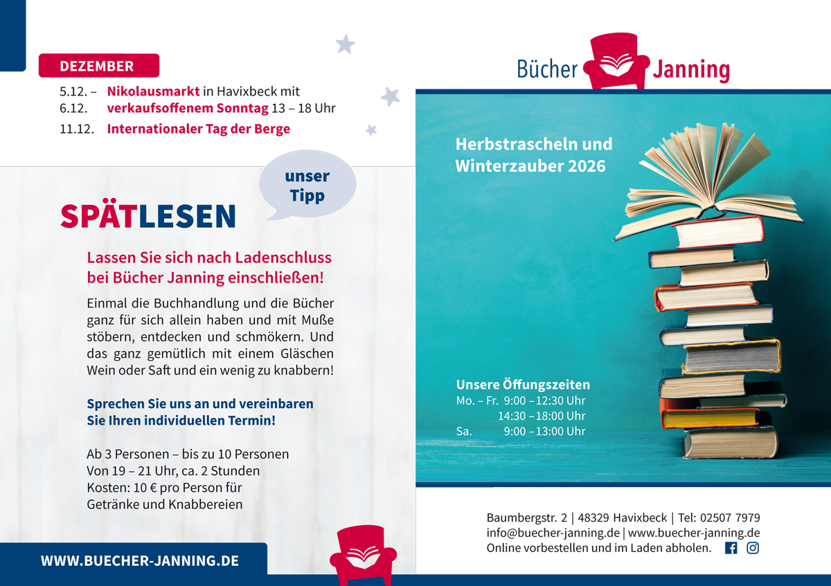 TERMINE & CO.  - Halbjährliches Programm - Bücher Janning